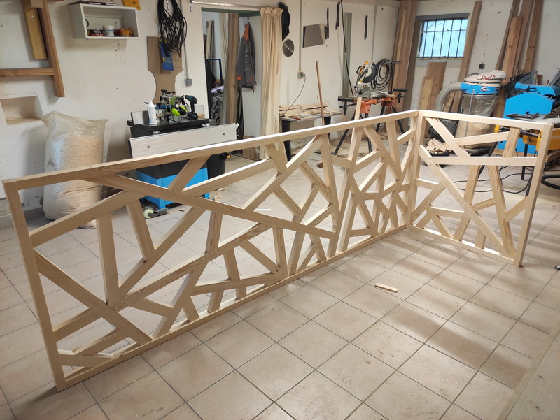 garde corps design conçu et posé par Lapendry menuiserie Loire