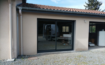 Pose d&rsquo;une baie vitrée coulissante